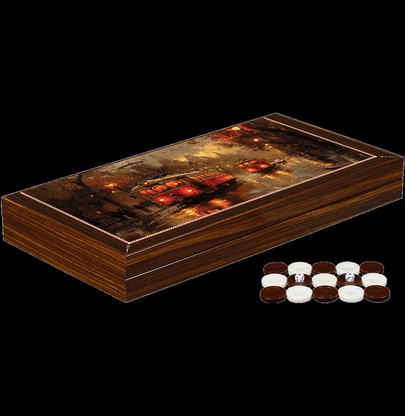 Artwork Trendy Tramvay Tasarımı Tavla - Resim 2