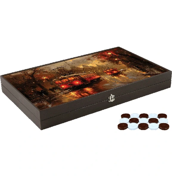 Derili Trendy Tramvay Tasarımı Tavla - Resim 2