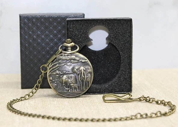 Özel Kutulu Antik Filli Köstekli Saat Liv276 ürün görseli 1