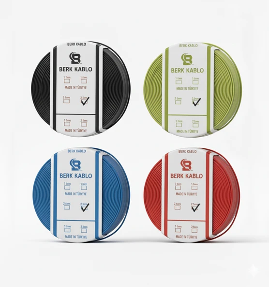 2.5 MM CCA NYA TAM KESİT TESİSAT KABLOSU 4 TOP 100'ER METRE ürün görseli 1