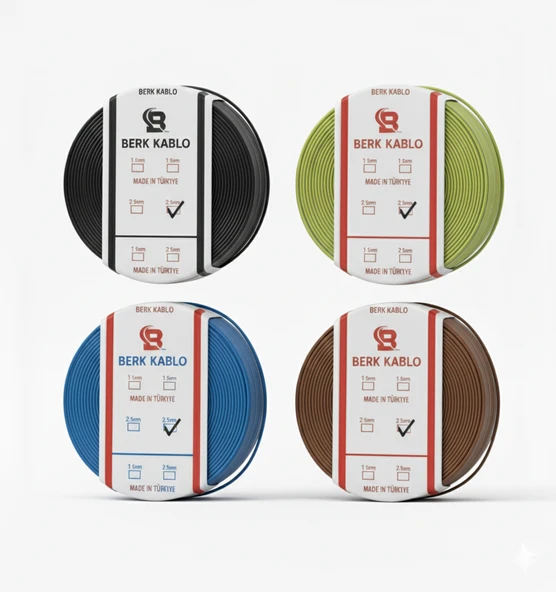 2.5 MM CCA NYA TAM KESİT TESİSAT KABLOSU 4 TOP ürün görseli 1