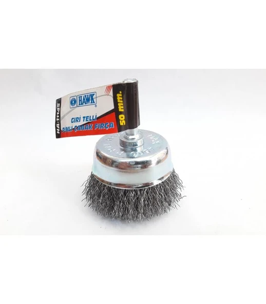 Hawk HA11145 Pimli Gri Tel Çanak Fırça 50 mm ürün görseli 1