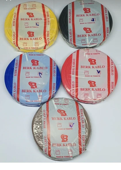 2.5 MM CCA NYA TAM KESİT TESİSAT KABLOSU 5 TOP 100'ER METRE - Resim 2