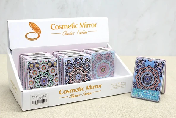 Mandala Desenli Hareketli Sulu El Aynası Liv385 ürün görseli 1