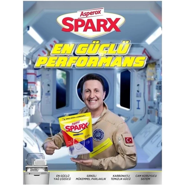 Asperox Sparx Diamond Bulaşık Makinesi Deterjanı Kapsül Tablet Hepsi 1 Arada 360 Adet (6PK*60) - Resim 3