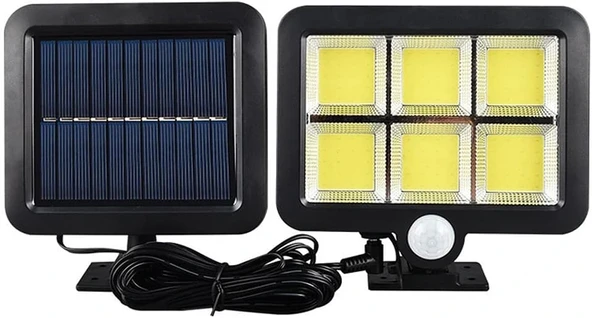 120 Cob Led Solar Panelli 3 Modlu Duvar Lambası ürün görseli 1