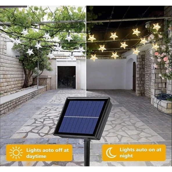 Solar 8 Fonksiyonlu 7 Metre 30 Yıldız Led - Resim 3