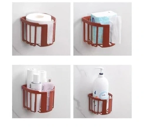 Yapışkanlı Çok Fonksiyonlu Banyo Organizeri Beyaz - Resim 5