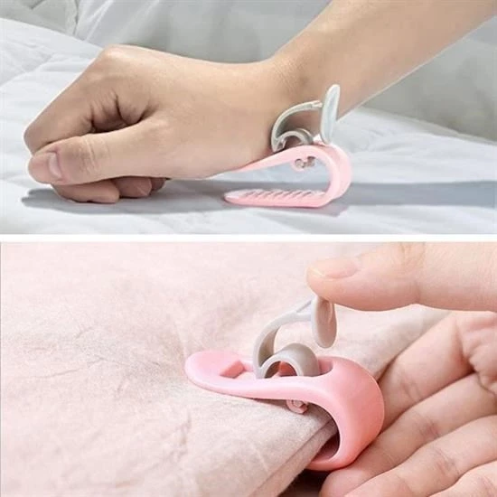 4 Adet İğnesiz Yorgan Çarşaf Ve Perde Tutucu Sabitleyici Kaydırmaz Örtü Düzenleyici Klips - Resim 4