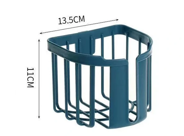 Yapışkanlı Çok Fonksiyonlu Banyo Organizeri Beyaz - Resim 3