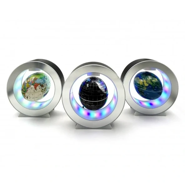 Manyetik Küçük Boy Yuvarlak Ledli Dünya Küre ürün görseli 1