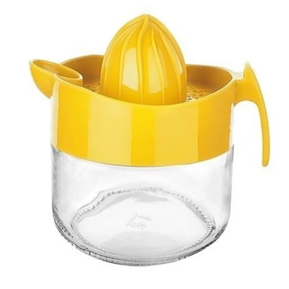 300ml Cam Hazneli Pratik Limon Narenciye Sıkacağı Kc-405 - Resim 4