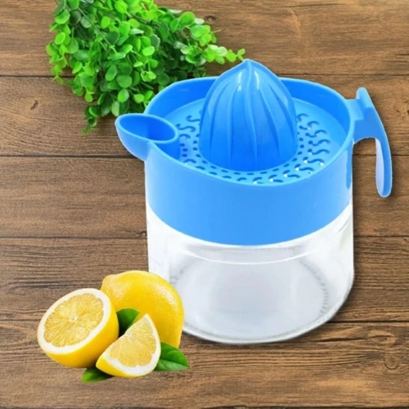300ml Cam Hazneli Pratik Limon Narenciye Sıkacağı Kc-405 ürün görseli 1