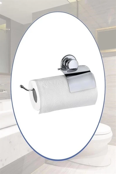 Vantuzlu Yapışkanlı Kağıt Havluluk Rulo Havlu Tutacağı Askısı - Resim 2