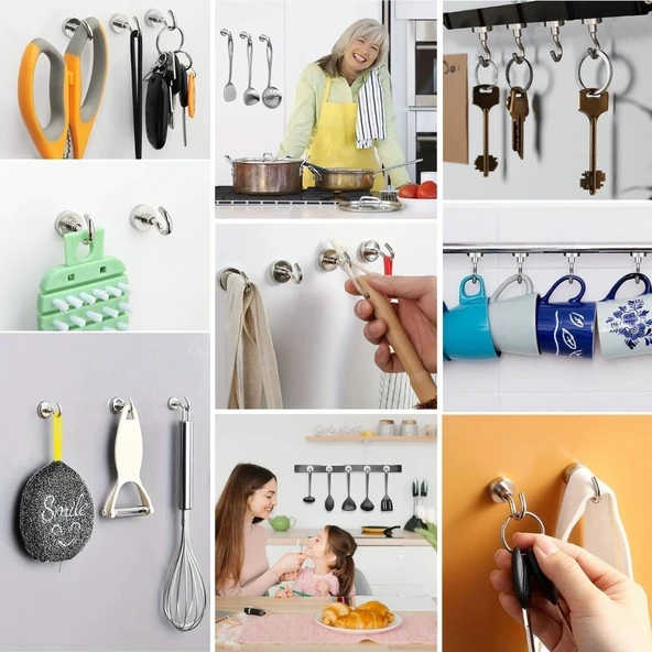 Güçlü Manyetik Mutfak,banyolar İçin Çok Amaçlı 2'li Magnet Askı - Resim 2