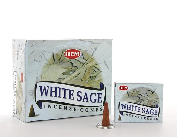 White Sage Aromalı Konik Tütsü ürün görseli 1