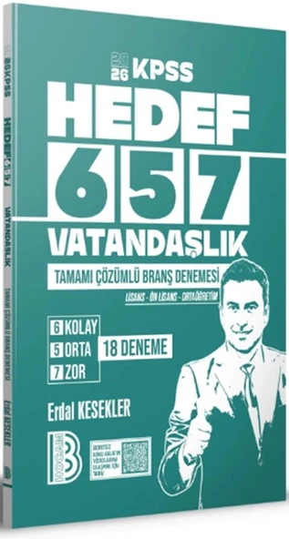 Kpss 2026 Lisans Önlisans Ortaöğretim 657 Vatandaşlık 18 Deneme Benim hocam ürün görseli 1