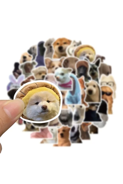 Sevimli Köpek Çıkartmaları Laptop Notebook Tablet Sticker Seti ürün görseli 1