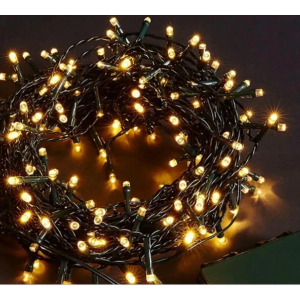 10m 100 Led Boncuk Lamba Gün Işığı Siyah Kablo ürün görseli 1