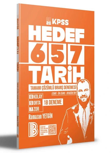 Kpss 2026 Lisans Önlisans Ortaöğretim Hedef 657 Tarih Çözümlü 18 Deneme Benim Hocam ürün görseli 1