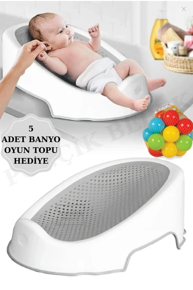 Soft Bebek Küveti – Silikon Fileli Bebek Besleme Yıkama Banyo Küveti Bebek Banyo Oturağı 5 Top ürün görseli 1