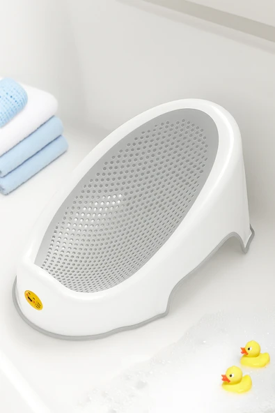 Soft Bebek Küveti – Silikon Fileli Bebek Besleme Yıkama Banyo Küveti Bebek Banyo Oturağı ürün görseli 1