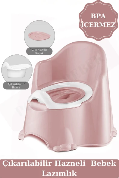 Comfort Taşınabilir Lazımlık – Çocuk Tuvalet Eğitimi Alıştırma Lazımlığı Pembe 5top - Resim 3