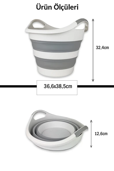Katlanır Çamaşır Sepeti Yeni Tasarım - Resim 2