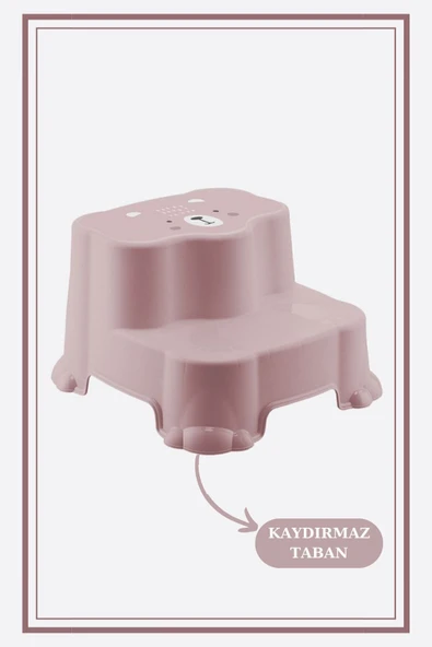 Çocuklar Için Tuvalet Eğitimine Yardımcı,çift Basamak Banyo Lavabo Merdiven Yükseltici Pembe ürün görseli 1