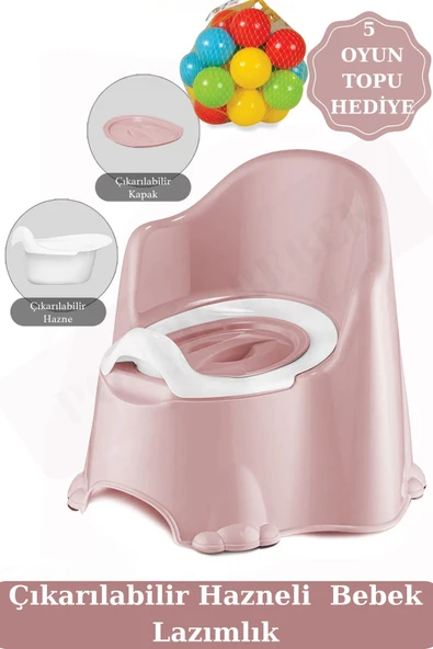 Comfort Taşınabilir Lazımlık – Çocuk Tuvalet Eğitimi Alıştırma Lazımlığı Pembe 5top ürün görseli 1