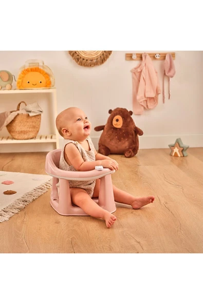 Bebek Banyo Oturağı - Vakum Tabanlı Bebek Mama Oturağı - Bel Destekli Vakumlu Mama,pudra - Resim 4