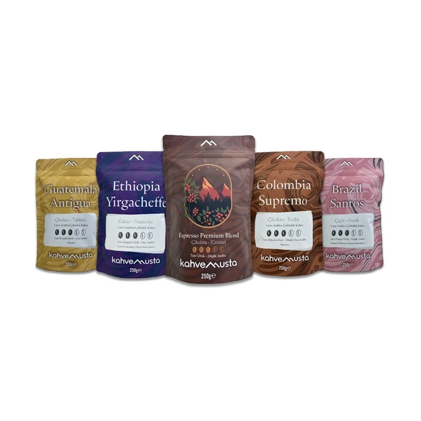 kahvemusta Çekirdek Kahve Tanışma Paketi (5x250g) ürün görseli 1