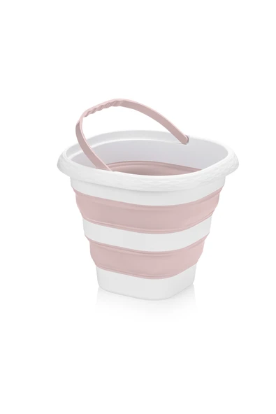 Damla Katlanır Su Kovası Ve Maşrapa Pembe - Resim 2