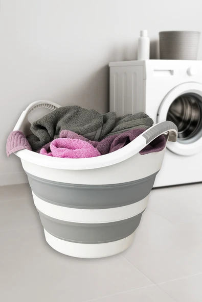 Katlanır Çamaşır Sepeti Yeni Tasarım - Resim 3