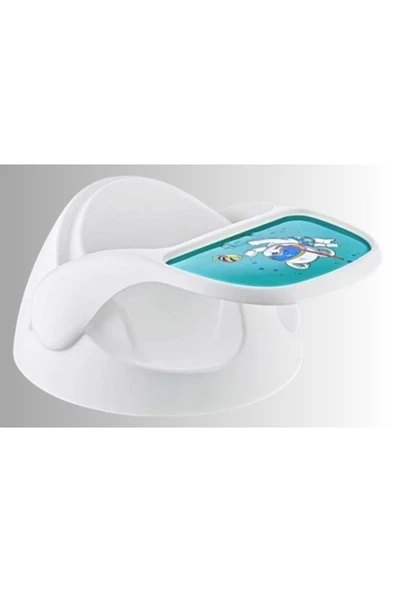 Bebek Banyo Oturağı - Bebek Mama Oturağı - Bel Destekli Özer Beyaz - Resim 2