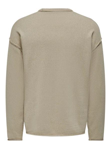 ONSKASEY LIFE DS 5 CREW KNIT Erkek Gri Kazak - 22026495 - Resim 2