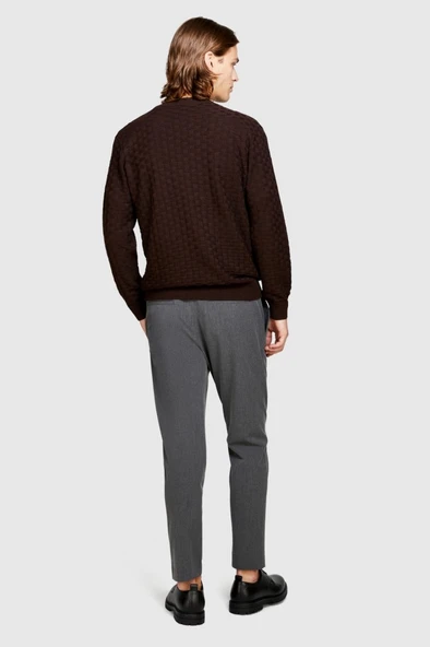 Yün Karışımlı Bisiklet Yaka Kazak Erkek Renkli Kazak - 323A107GS102Q - Resim 11