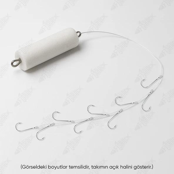 10 İğneli Kefal Hazır Takım - Fishack - 10 İğneli Kıbrıs Takım - Resim 2