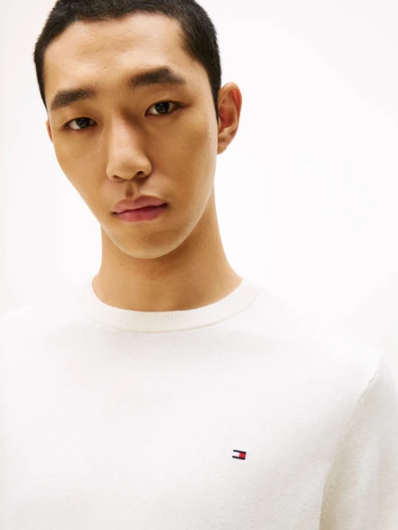 PIMA ORG CTN CASHMERE CREW NECK Erkek Sarı Kazak - MW0MW28046 ürün görseli 1