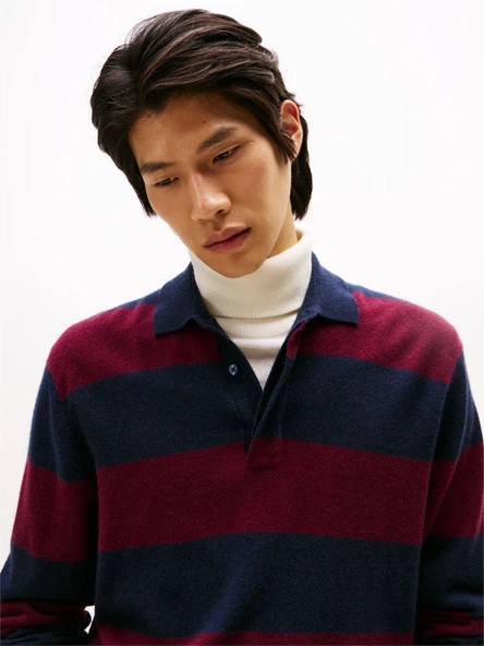 DC KNITTED RUGBY Erkek Mavi Kazak - MW0MW40855 ürün görseli 1