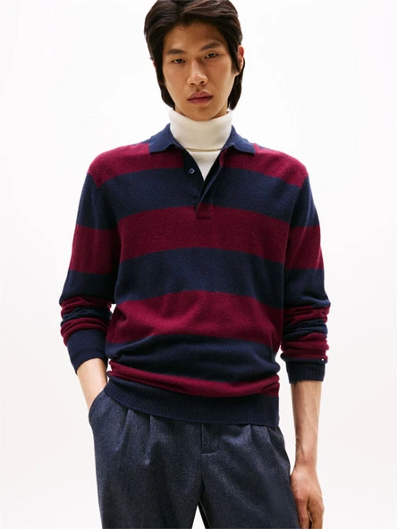 DC KNITTED RUGBY Erkek Mavi Kazak - MW0MW40855 - Resim 2