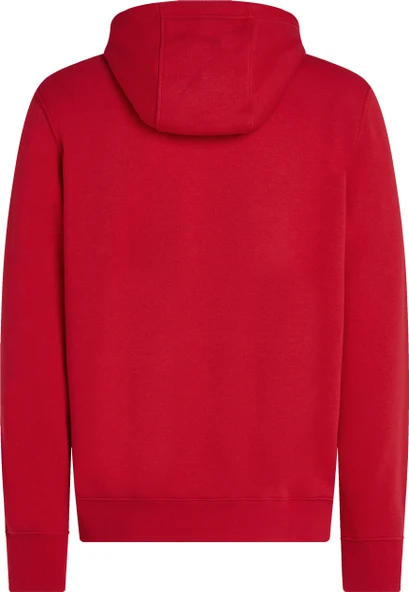 HILFIGER CHEST INSERT HOODY Erkek Kırmızı Sweatshirt - MW0MW37361 - Resim 6