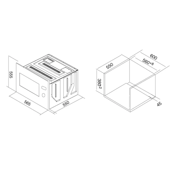 UKINOX NANO-X SİYAH MİKRODALGA FIRIN - Resim 2