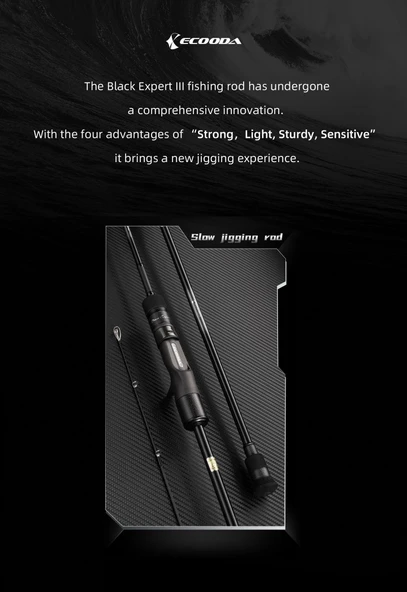 Ecooda Black Expert 3 190cm 180-300g Slow Jigging Kamışı - Resim 4