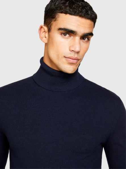 Koton Karışımlı Dik Yaka Kazak Erkek Renkli Kazak - 323A10F2S2244 - Resim 3