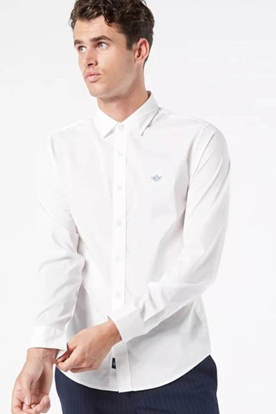 REFINED POPLIN PAPER WHITE Erkek Yeşil UK Gömlek - 28836 ürün görseli 1