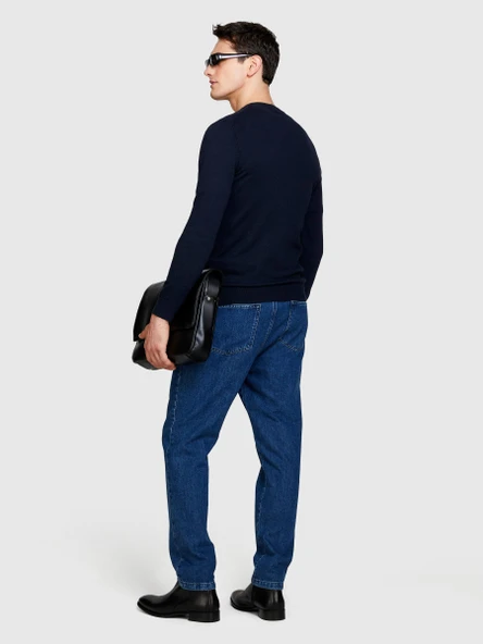 Koton Karışımlı Bisiklet Yaka Kazak Erkek Renkli Kazak - 324P10F2S1C78 - Resim 3