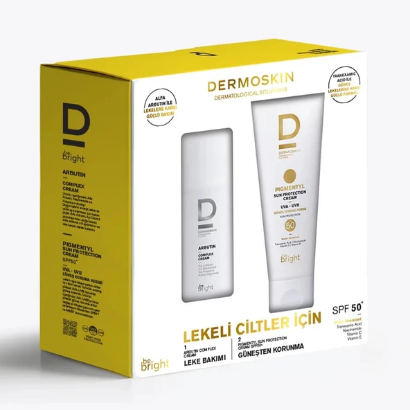 Dermoskin Be Bright Arbutin Complex Cream + Pigmentyl Sun Protection Cream SPF50 ürün görseli 1