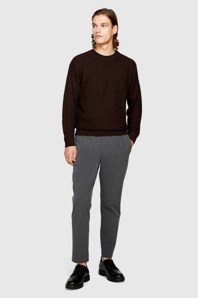 Yün Karışımlı Bisiklet Yaka Kazak Erkek Renkli Kazak - 323A107GS102Q - Resim 3