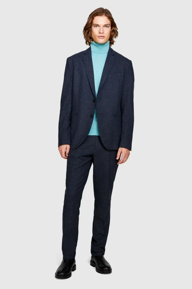 Sisley   Yün Karışımlı Slim Fit Kazak Erkek Yeşil Kazak - 323A11BAS200A - Resim 12